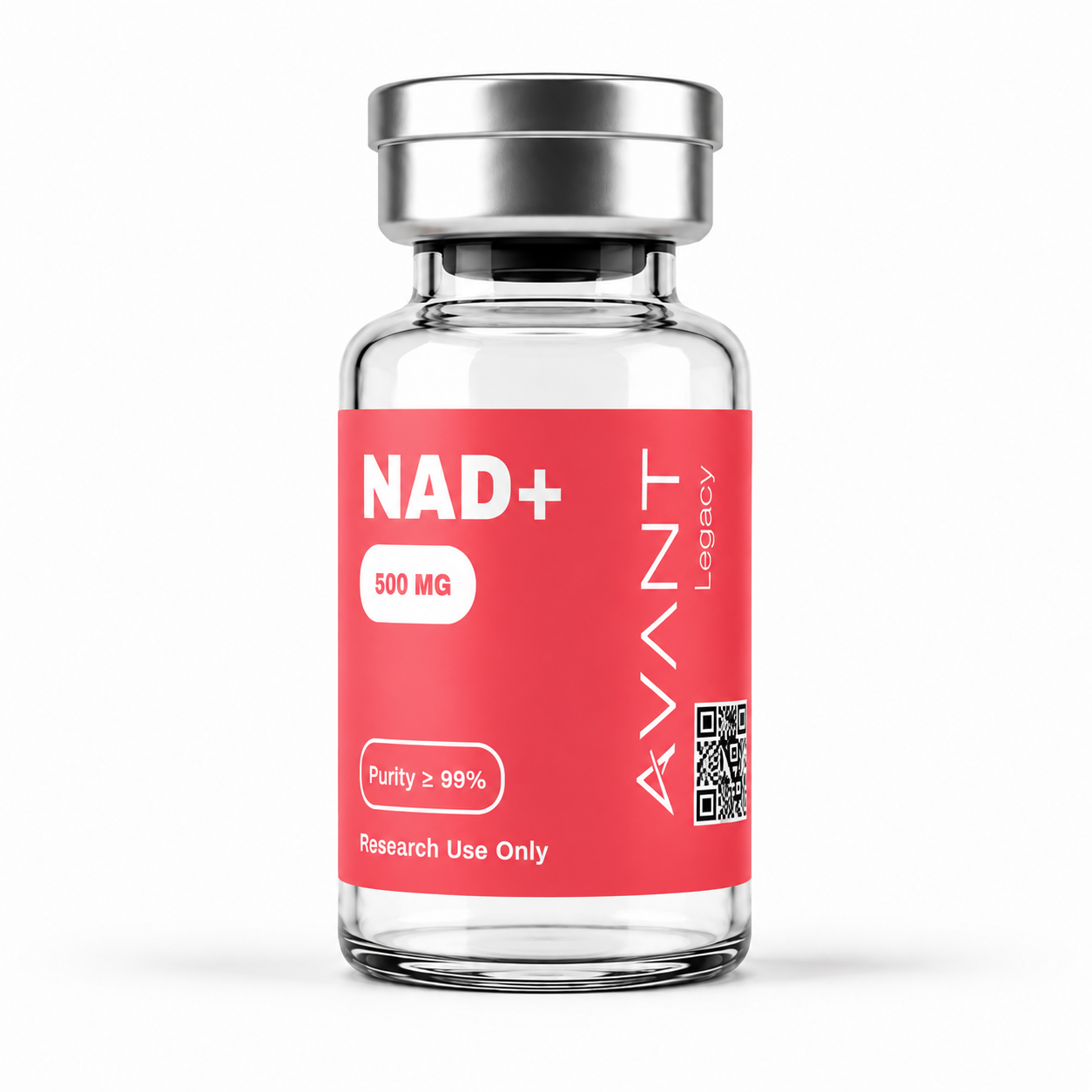 NAD+ research vial, 500 mg, third-party tested with COA